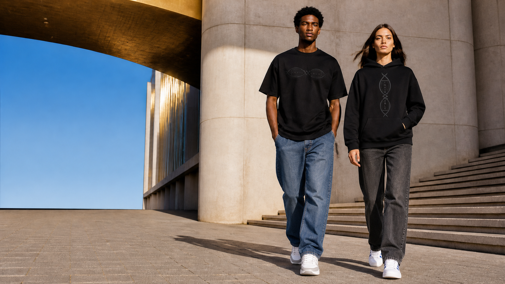 Two INVISABLE Life community members wearing the core collection